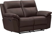 Kanapa 2-osobowa z funkcją relax ze skóry bawolej PAKITA -brązowa