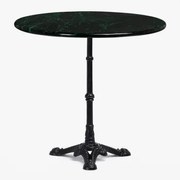 Stolik Barowy Z Marmuru Roma Zielony Marmur & Redondo & Czarny - Sklum
