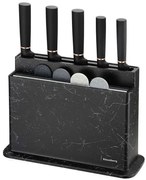 Zestaw 5 noży kuchennych oraz 4 desek do krojenia w stojaku W1-H44