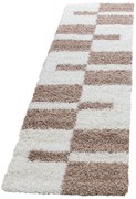 Dywan Shaggy Gala beżowo-kremowy 80 cm x 250 cm