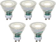 Zestaw 5 ściemnialnych żarówek LED GU10 50mm przezroczystych 2,5W 450 lm 4000K