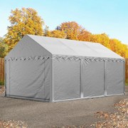 TOOLPORT 3x6m Namiot magazynowy, PVC 800, szary - (8909)