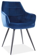 Krzesło LILIA VELVET granatowe SIGNAL