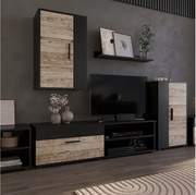 Szafka dolna i półka dąb czarny/piaskowy 139.8x35.3x38.9 berno