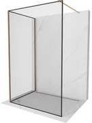 Mexen Kioto ścianka prysznicowa Walk-in 90 x 70 cm, czarny wzór, miedź szczotkowana - 800-090-212-65-70-070