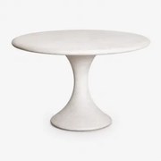 Okrągły Stół Jadalniany Ø120 Cm Z Cementu Eloria Sand Grey - Sklum