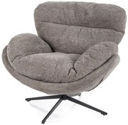 Fotel do salonu Florence Raven szary obracany SIGNAL