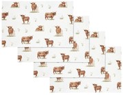 Bawełniane maty stołowe zestaw 4 szt. 30x46 cm Angus Highland Cow – Catherine Lansfield