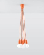 Lampa wisząca DIEGO 5 pomarańczowa SOLLUX  LIGHTING