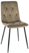 Krzesło tapicerowane TOM VELVET oliwkowe SIGNAL