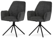 Zestaw krzeseł obiadowych z mechanizmem powrotnymHC-522 GREY2, 2 szt.