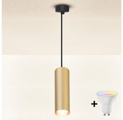 Brilagi - LED ściemnialna lampa wisząca na przewodzie SELE 1xGU10/6,5W/230V czarna/złota