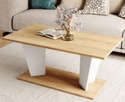 Nowoczesna ława pokojowa Viola II dąb hikora/biały mat