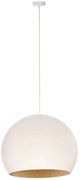 Margo beżowo złota lampa wisząca, częśc sfery, środek złoty, średnica 46cm
