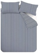 Ciemnoniebieska flanelowa pościel dwuosobowa 200x200 cm Stripe – Catherine Lansfield