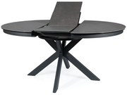 Stół rozkładany PORTO CERAMIC 120(160)x120 ciemnoszary/czarny mat SIGNAL