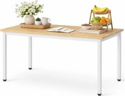 Prostokątny stół nowoczesny na metalowych nogach dąb + biały H7-E21