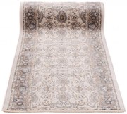 Beżowy wzorzysty chodnik do korytarza rustykalnego N4-L69