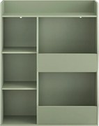 SoBuy regał dziecięcy Montessori półka na zabawki 5 otwartych przegród stojący zielony 80x34x104 cm