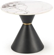 Ława kawowa w stylu glamour biały marmur + czarny - Nito 3X