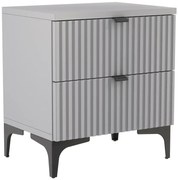 Szara ryflowana szafka nocna Z4-B14