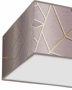 Lampa sufitowa różowa, kwadratowa ZIGGY PINK Gold/Pink 2xE27