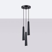 Lampa wisząca PRYSM 3P czarna SOLLUX  LIGHTING