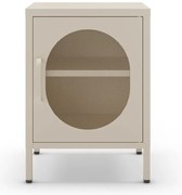 Kremowa metalowa szafka nocna Diora – Marckeric