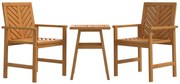 Dwa krzesła i stolik ogrodowy z drewna akacjowego Z1-H54