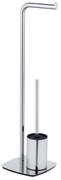 Szczotka do WC z uchwytem na papier toaletowy, chromowana, IRIA, WENKO