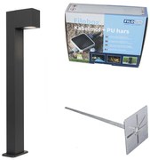 Zewnetrzna Industrialna lampa zewnętrzna stojąca ciemnoszara 65 cm IP44 - BalenoPrzemysłowy Oswietlenie zewnetrzne