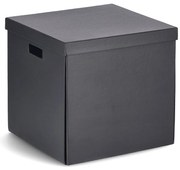 Pojemnik do przechowywania z pokrywką, karton z recyklingu, 33,5 x 33 x 32 cm