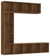 Wiszący regał otwarty z 12 przegrodami brązowy dąb N3-H67