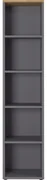 Antracytowy regał w dekorze dębu 45x197 cm Agenda – Germania