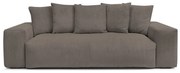 Szarobrązowa sztruksowa sofa 280 cm Voltaire – Bobochic Paris