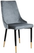 Nowoczesne grafitowe tapicerowane krzesło z pikowaniem F8-F11
