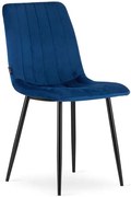 Komplet granatowych krzeseł welurowych 4 szt. Z1-H92