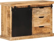 Bufet z litego drewna mango surowego 80x30x55 cm - przestronna przestrzeń do przechowywania, unikalny i naturalny design