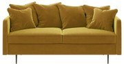 Miodowożółta aksamitna sofa Ghado Esme, 176 cm