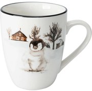 Kubek porcelanowy Winter Penguin, 320 ml