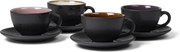 Czarne filiżanki zestaw 4 szt. ceramiczne 240 ml Gastro Black/Mix – Bitz