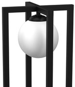 Lampa stołowa DIEGO 1xE14, klosz kula, czarne kwadraty