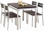 Stół z krzesłami wenge S0-N02