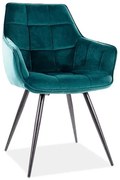 Krzesło LILIA VELVET turkusowe SIGNAL