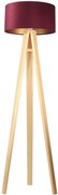 Lampa stojąca HOME 40 bordowa/złota/sosna BPS KONCEPT