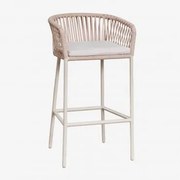 Taboret Ogrodowy Arhiza High Kremowa Tapioca & ↑75 Cm - Sklum