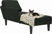 Czarny nowoczesny szezlong z poduszką D9-M34