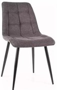 Krzesło tapicerowane CHIC BREGO ciemny szary SIGNAL