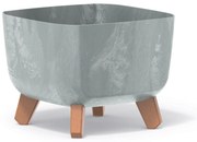 Donica ogrodowa kwadratowa Gracia Square Beton Effect 24 x 24 x 19 cm beton PROSPERPLAST