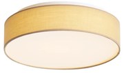 Inteligentna lampa sufitowa beżowa 35 cm z LED i pilotem - Flat Drum Nowoczesny Oswietlenie wewnetrzne